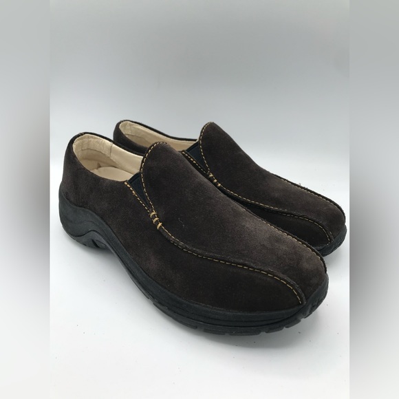 L.L. Bean Shoes - LL Bean Clogs Women's Sz 10 Brown Suede Leather  Bicycle-Toe Slip-On Hiking Shoe